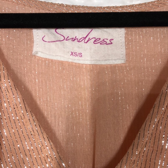 Sundress metallic fabric gown with matching belt - Picture 3 of 4